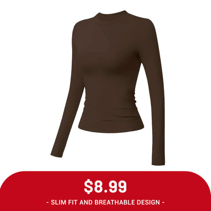 Clearance Sale ❤️TimeOFF 5Pcs Solid Sports Tee Set Round Neck Stretch Slim Women Gym Workout Tops