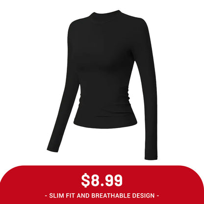 Clearance Sale ❤️TimeOFF 5Pcs Solid Sports Tee Set Round Neck Stretch Slim Women Gym Workout Tops