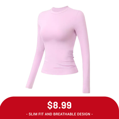 Clearance Sale ❤️TimeOFF 5Pcs Solid Sports Tee Set Round Neck Stretch Slim Women Gym Workout Tops