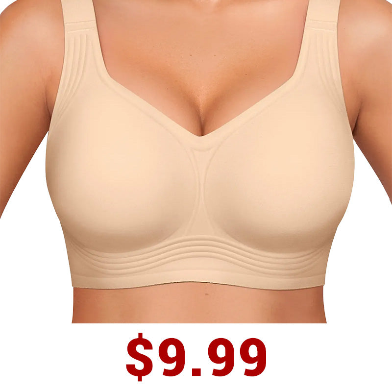 Women Jelly Bras Wirefree Full Coverage No Underwire Everyday Bras Comfortable Wireless Padded Tshirt Bra