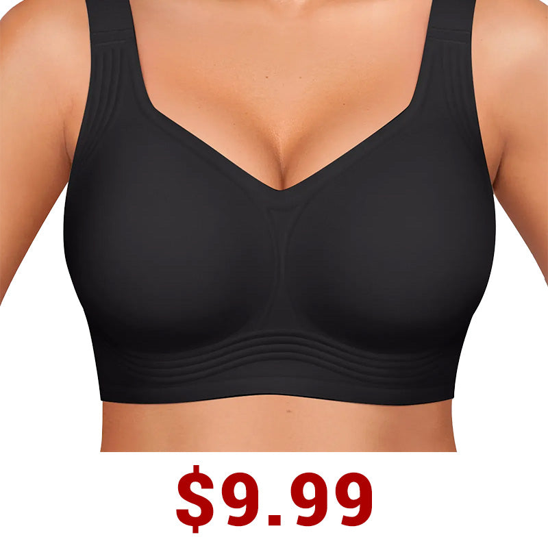 Women Jelly Bras Wirefree Full Coverage No Underwire Everyday Bras Comfortable Wireless Padded Tshirt Bra