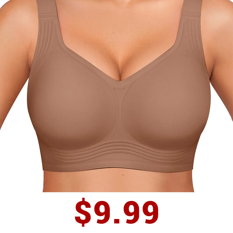 Women Jelly Bras Wirefree Full Coverage No Underwire Everyday Bras Comfortable Wireless Padded Tshirt Bra