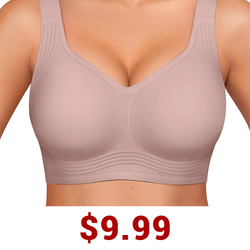 Women Jelly Bras Wirefree Full Coverage No Underwire Everyday Bras Comfortable Wireless Padded Tshirt Bra