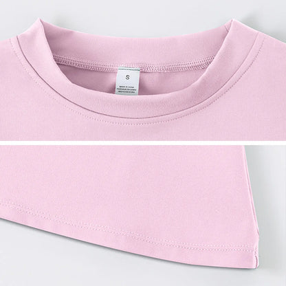 Clearance Sale ❤️TimeOFF 5Pcs Solid Sports Tee Set Round Neck Stretch Slim Women Gym Workout Tops